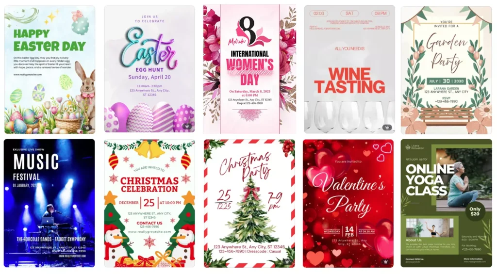 Invitații digitale pentru Sărbători