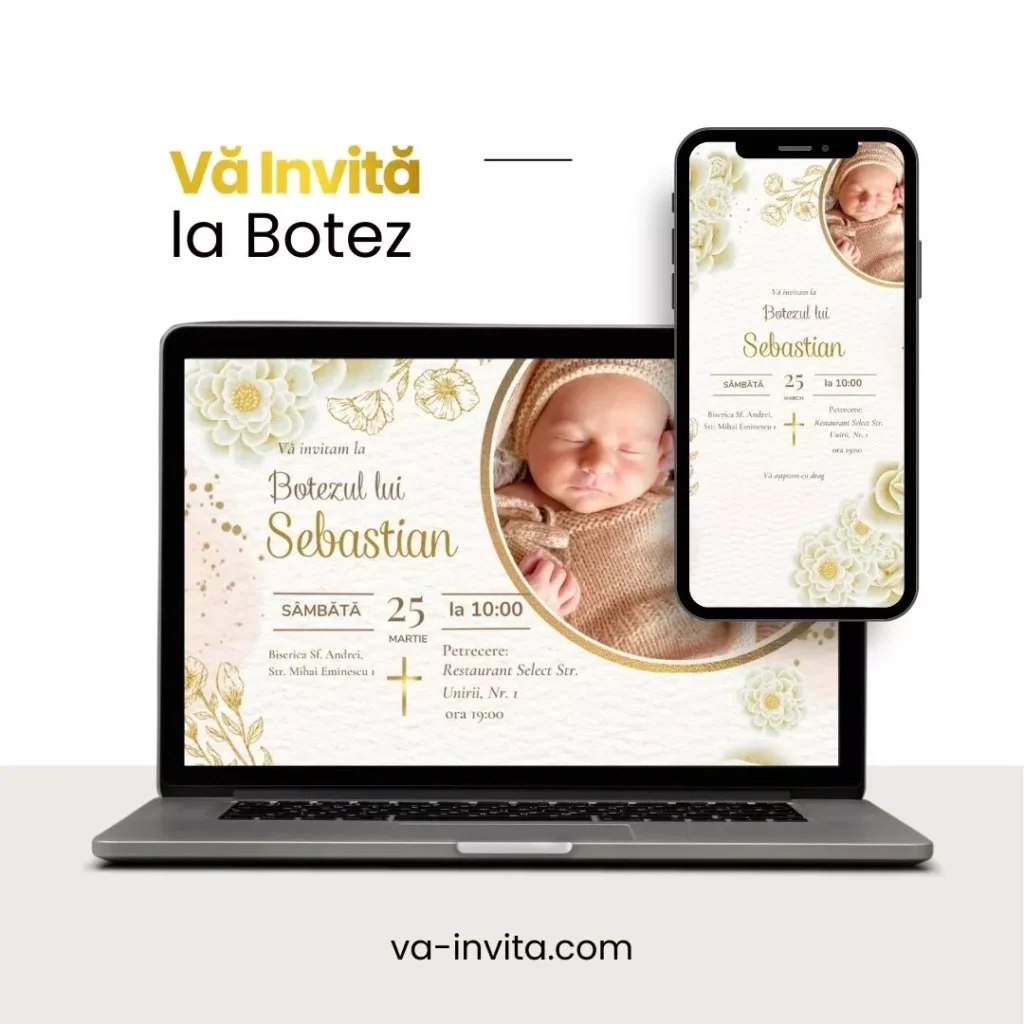 invitatie web page - va invita la botez