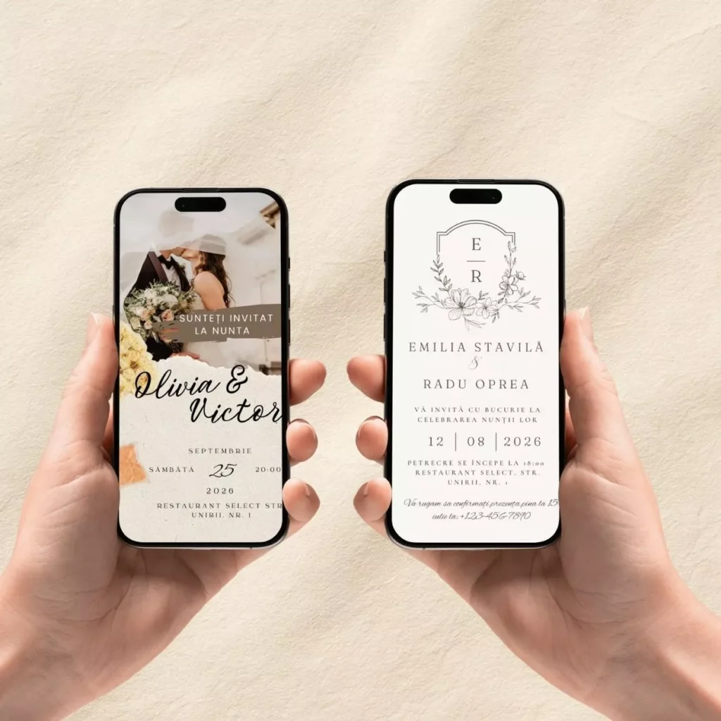 invitatii digitale online pentru nunta moldova si romania