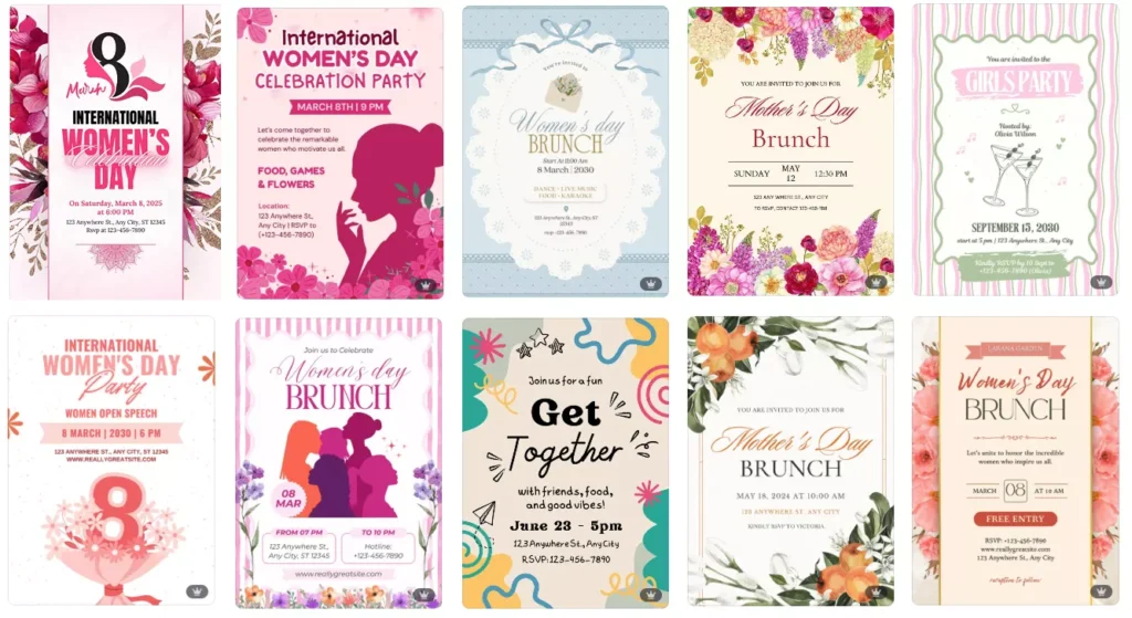 invitatii exemple pentru 8 martie