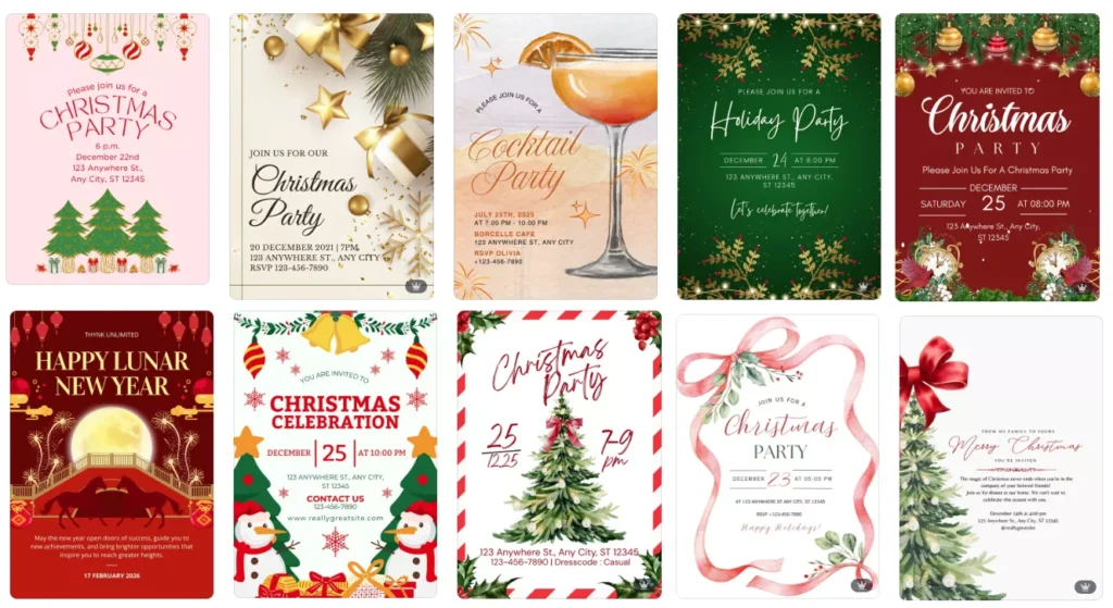 invitatii exemple pentru craciun