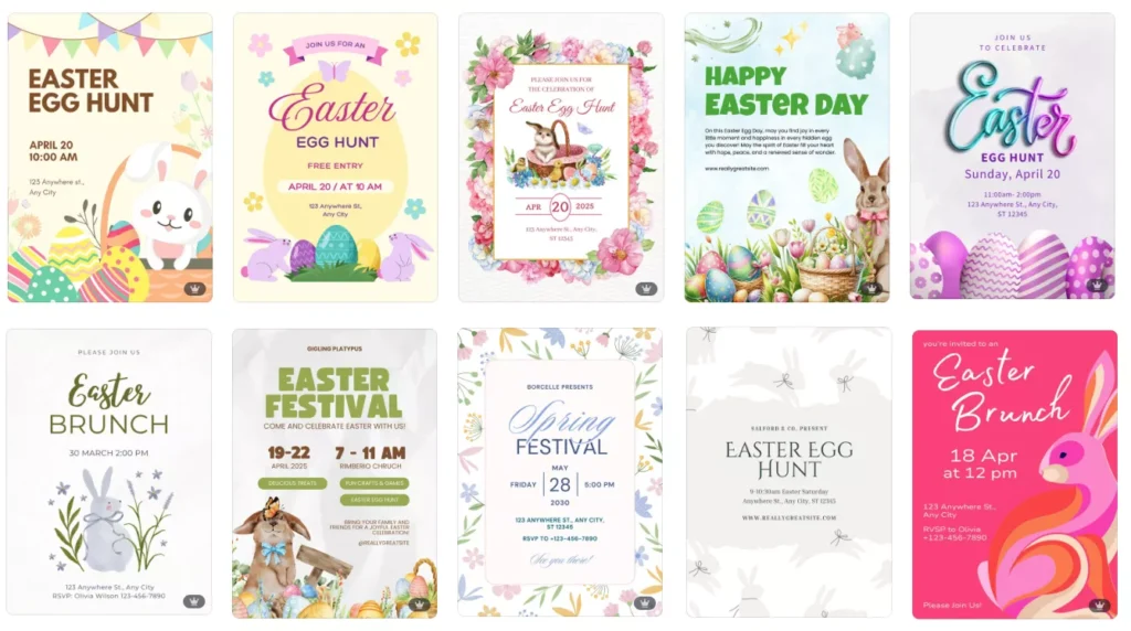 invitatii exemple pentru paste